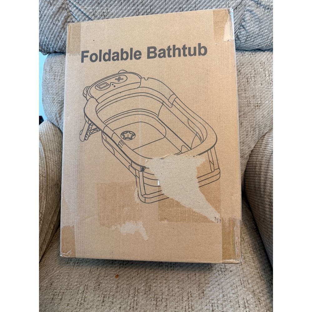 Foldable Baby Bathtub Grey Portable Collapsible Infant Tub XTL-8877